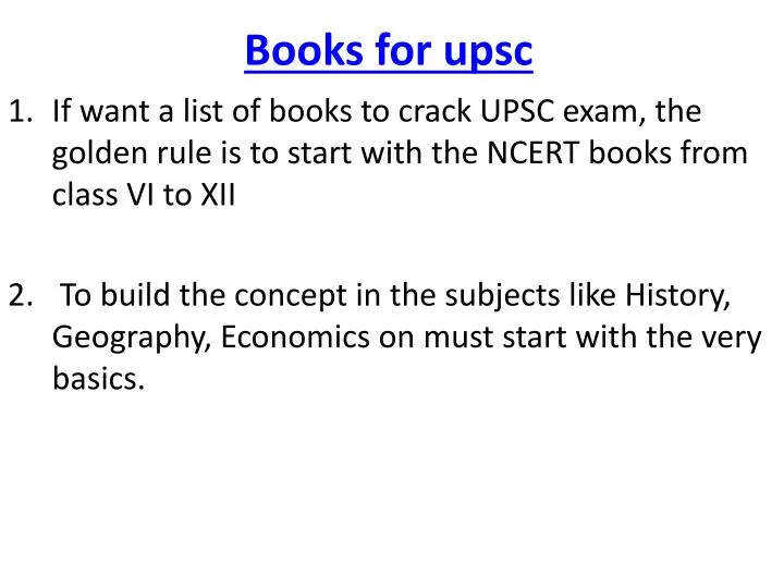 books for upsc