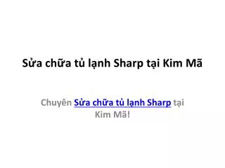 s a ch a t l nh sharp t i kim m
