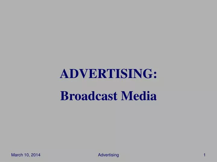 advertising broadcast media