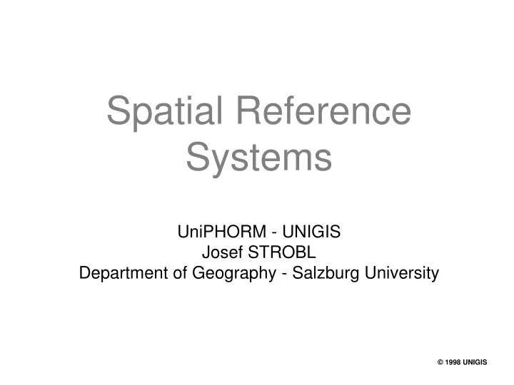 spatial reference systems