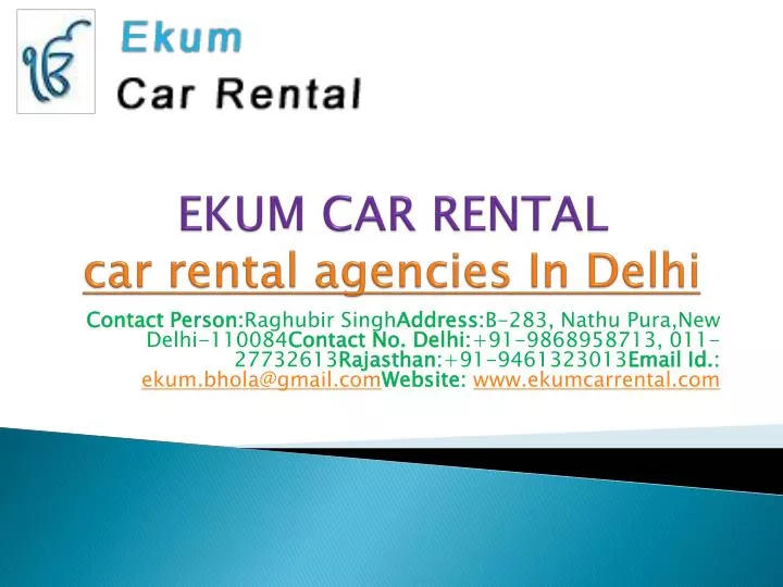 ekum car rental car rental agencies in delhi