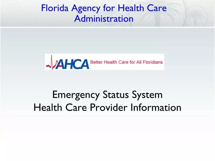 florida agency for health care administration