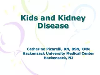 Kids and Kidney Disease