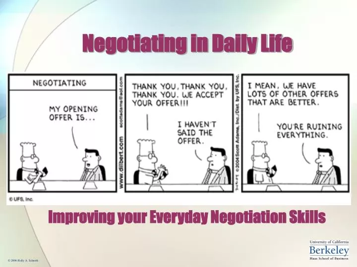 negotiating in daily life
