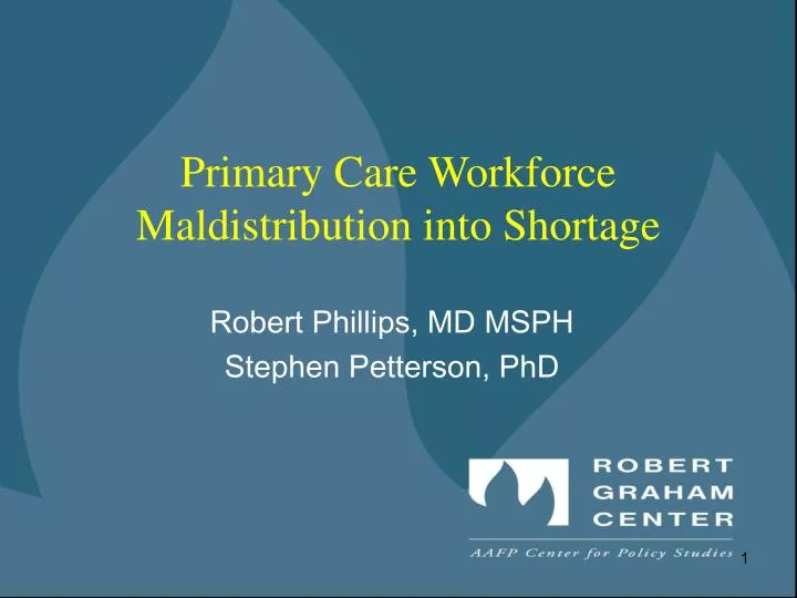 primary care workforce maldistribution into shortage