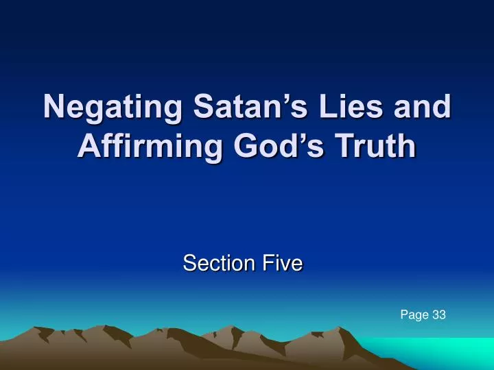 negating satan s lies and affirming god s truth