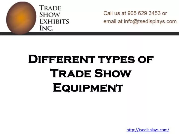 different types of trade show equipment