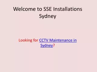 CCTV Maintenance Sydney