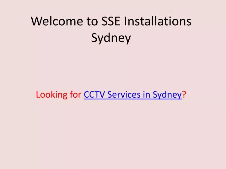 welcome to sse installations sydney