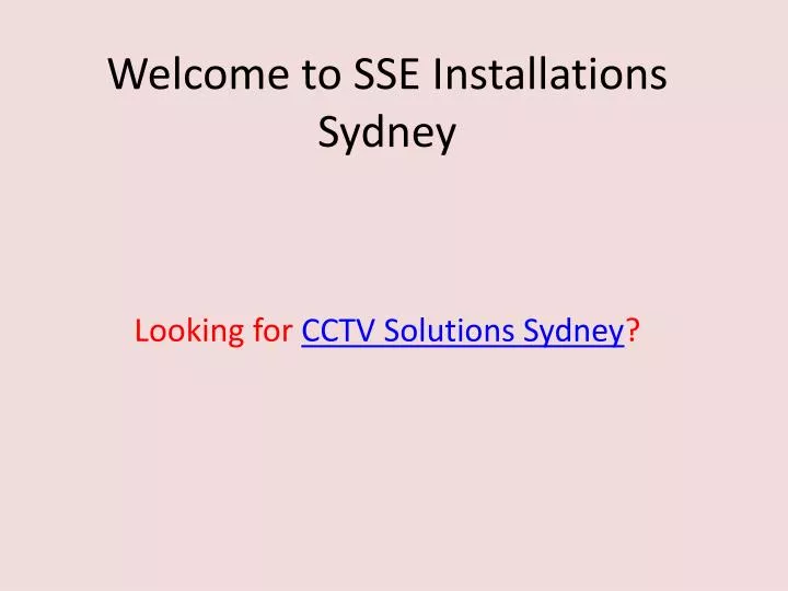 welcome to sse installations sydney