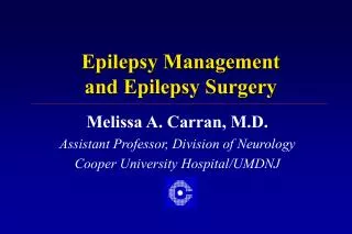 Epilepsy Management and Epilepsy Surgery