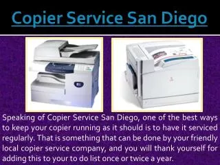 Copier Service San Diego