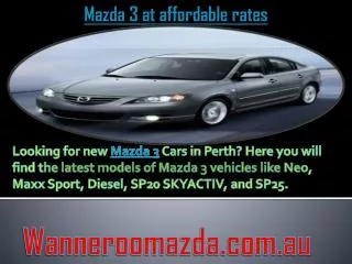 Mazda 3 at affordable rates