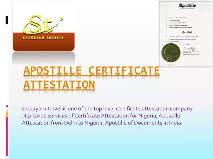 apostille certificate attestation