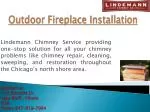 outdoor fireplace installation - slide 1