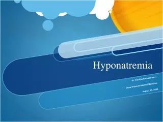 Hyponatremia