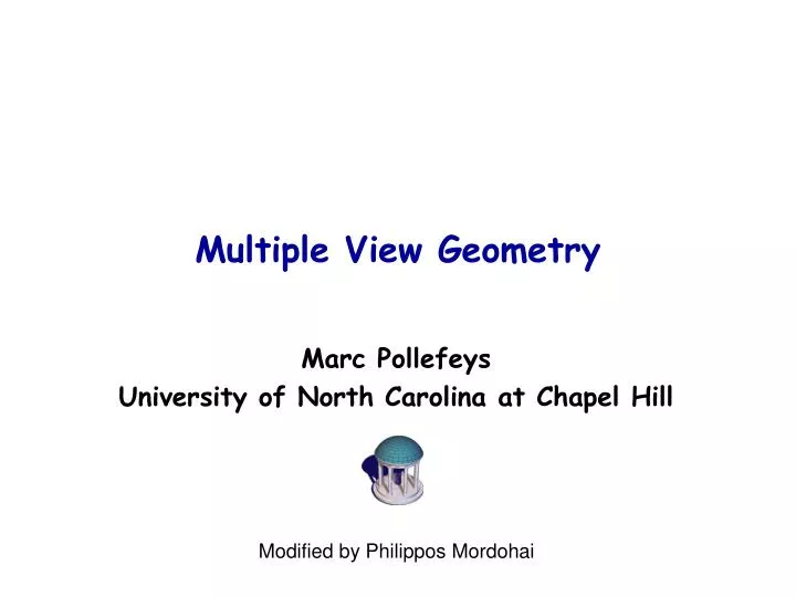 multiple view geometry