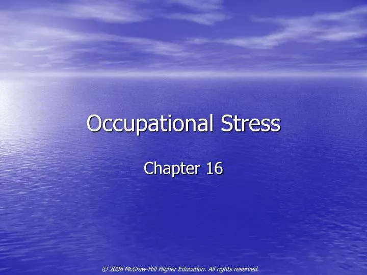 occupational stress