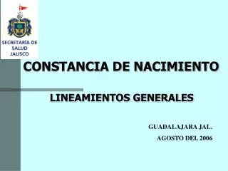 constancia de nacimiento