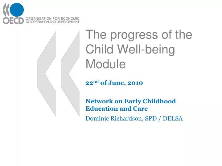 the progress of the child well being module
