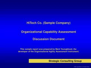 Organizational Capability Assessment Discussion Document