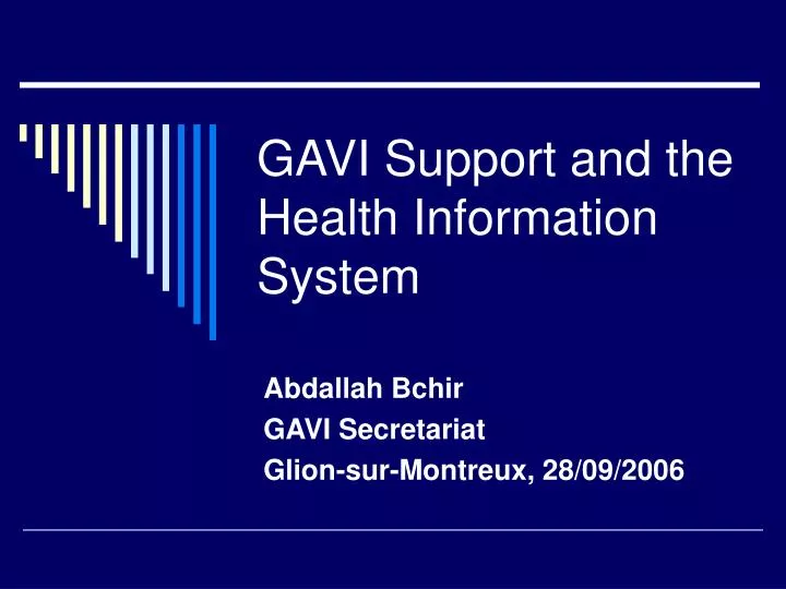 gavi support and the health information system