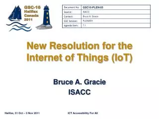 New Resolution for the Internet of Things (IoT)