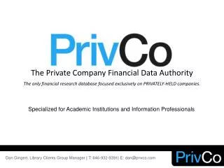 The Private Company Financial Data Authority
