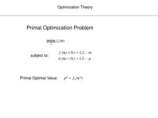 Optimization Theory