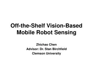Off-the-Shelf Vision-Based Mobile Robot Sensing
