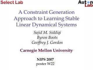 A Constraint Generation Approach to Learning Stable Linear Dynamical Systems