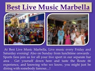 Best Live Music Marbella