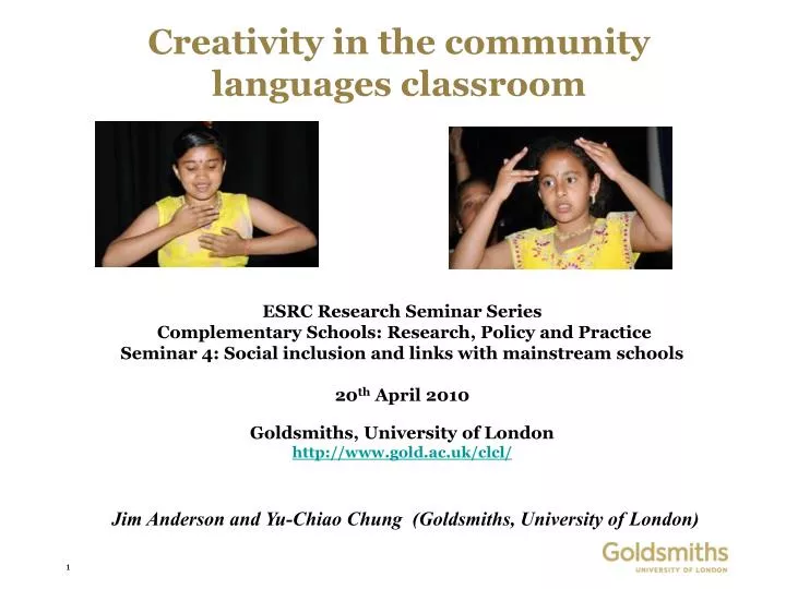 creativity in the community languages classroom