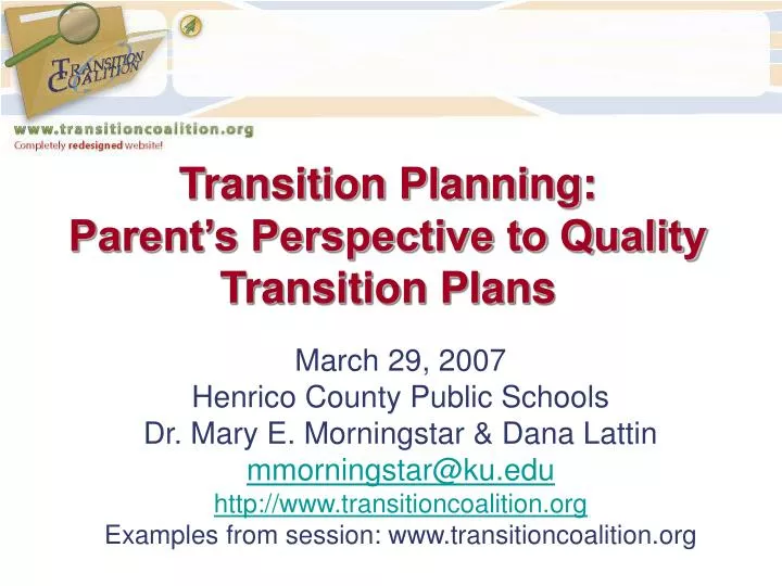 transition planning parent s perspective to quality transition plans