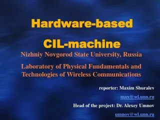 Hardware-based CIL-machine