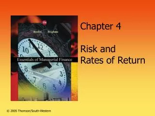 Chapter 4 Risk and Rates of Return
