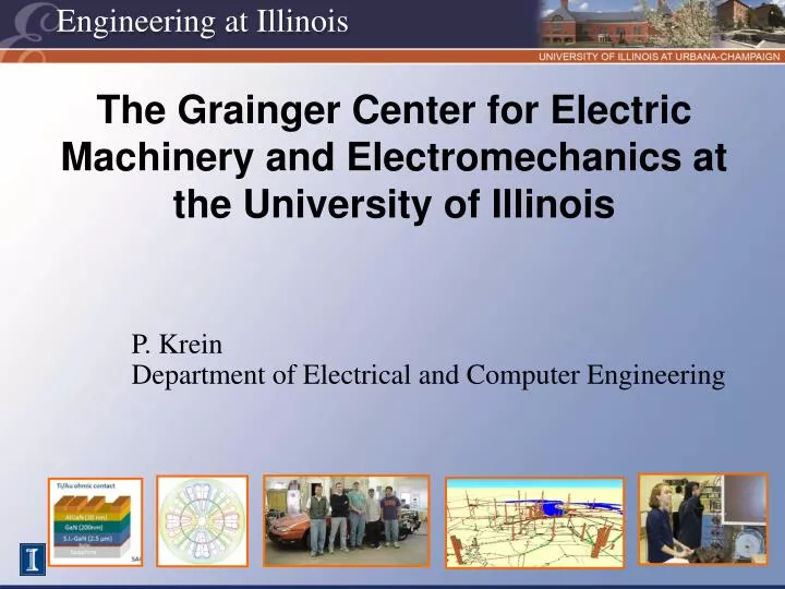 the grainger center for electric machinery and electromechanics at the university of illinois