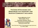 Hilton/Early Head Start Training Program - slide 1