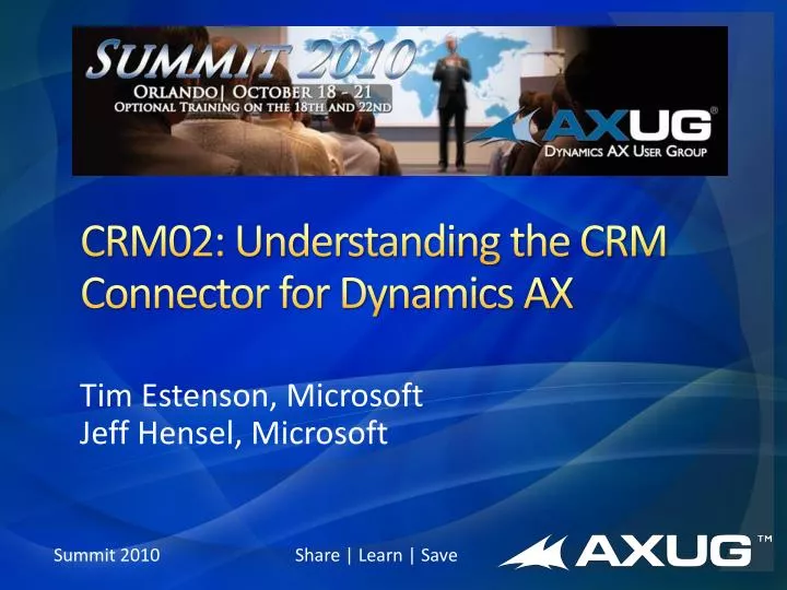 crm02 understanding the crm connector for dynamics ax