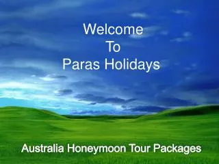 Are you Planing for Honeymoon Book Romantic Australia Honeym