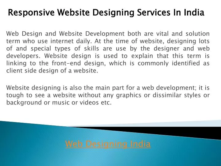 responsive website designing services in india