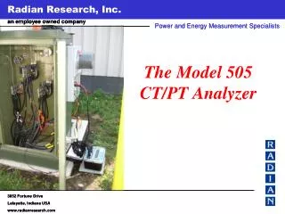 The Model 505 CT/PT Analyzer