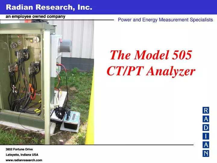 the model 505 ct pt analyzer