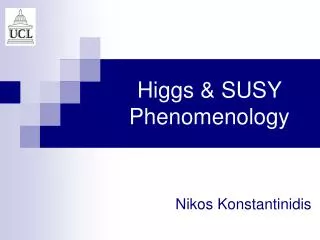 Higgs &amp; SUSY Phenomenology