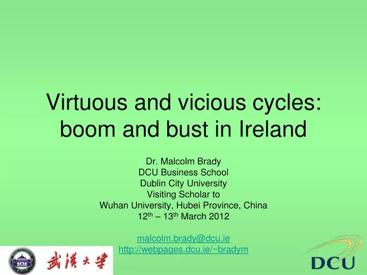 virtuous and vicious cycles boom and bust in ireland