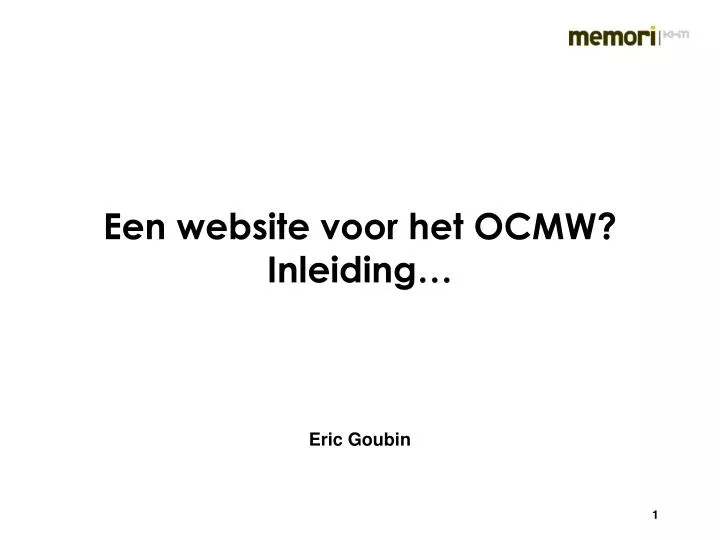 een website voor het ocmw inleiding