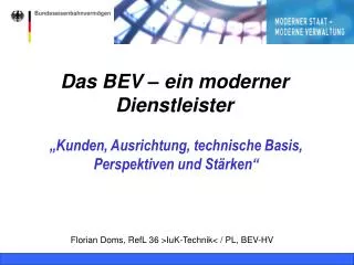 Das BEV – ein moderner Dienstleister