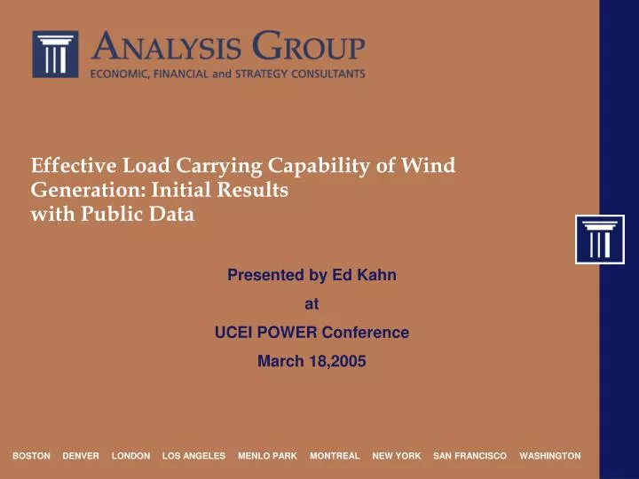 effective load carrying capability of wind generation initial results with public data