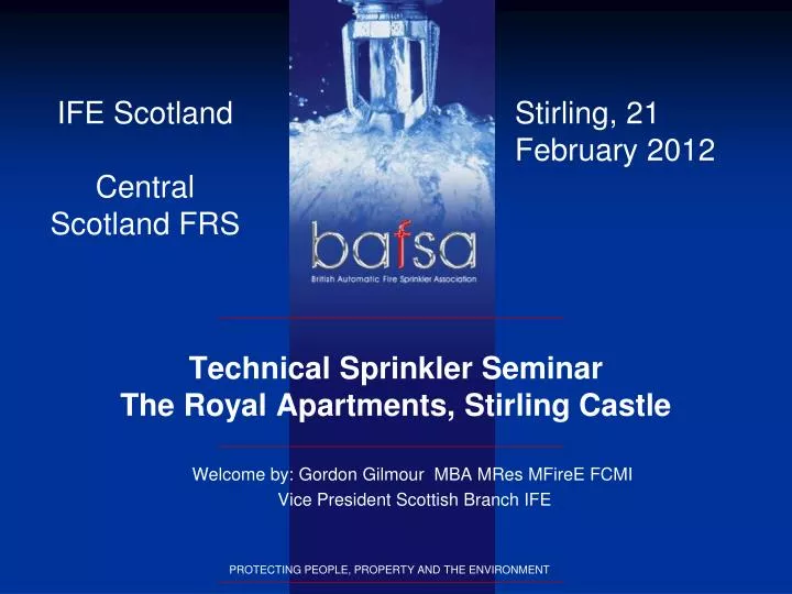 technical sprinkler seminar the royal apartments stirling castle