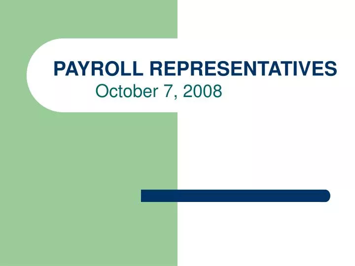 payroll representatives